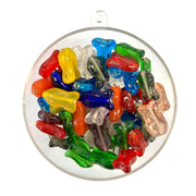 Craftworkz assorted colour mix of fish shaped glass beads measuring approximately 20mm in length..