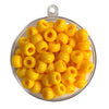 Plastic pony beads in Opaque Yellow colour, 1000 piece pack.