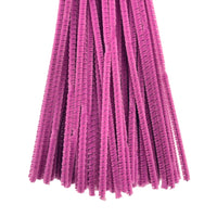 A craft room staple and sometimes referred to as pipe cleaners, Craftworkz chenille stems are available in various colour packs. Each chenille stem measures approximately 3mm in diameter and is 30cm long. This is the Dark Pink colour option.