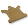 MDF craftwood crown shape 10 x 10cm x 6mm MDF by Craftworkz. 
