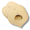 A set of 10 heart shaped MDF craft blanks with a hole in the centre, suitable as a frame.