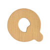 Small plywood letter Q measuring 35mm high by Craftworkz. Sold in packs of 6 individual letters, or the alphabet A - Z.