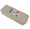 A 5kg block of air-drying clay in white, wrapped in clear plastic with a white, purple, and green label that reads 'Craftworkz Air Drying Clay White x 5kg'.