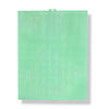 A mint green plastic mesh sheet with a small hanging tab at the top, shown against a plain white background with a soft drop shadow.