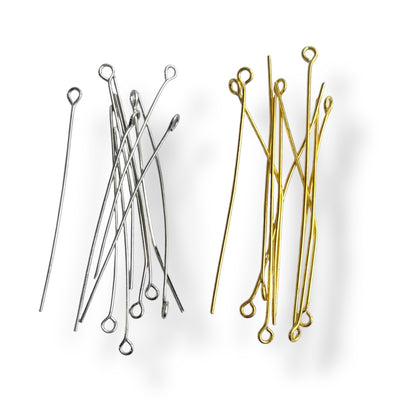 Craftworkz 50mm Gold and Silver Eye Pins in a 144pc pack.