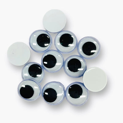 Sometimes referred to as wiggly eyes, these are a staple in any craft room. Create a fun, 3D effect by gluing onto drawings and paintings, or add to play dough creations - their uses are only limited by your imagination. This option is available in various size and quantity retail, hangsell packs.