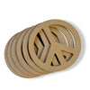 MDF Peace Sign x 6pc