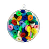 Corrugated plastic ring bead, measuring 10.5mm in diameter.