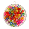 Plastic pony beads in Glitter multi coloured mix.