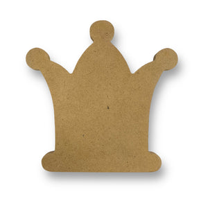 MDF craftwood crown shape 10 x 10cm x 6mm MDF by Craftworkz.