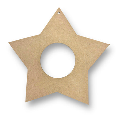 Craftworkz MDF Star frame x 10 pieces. Measures 125 x 3mm. Made in Australia.