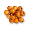 Wooden beads 18mm Orange in a 100 piece pack by Craftworkz.