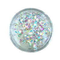 Craftworkz Hexagonal Glitter is our chunkiest glitter with a 3mm flake size. Super sparkly, high quality, PET glitter. Shimmering, iridescent, mother of pearl like flakes in a 100g bag.