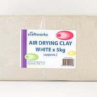 Craftworkz Air Drying Clay White in a 5kg block. Made in Australia.