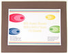 A sheet of brown EVA craft foam with a label indicating sheet size of 300 x 380mm and 10 pieces per pack