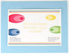 A sheet of light blue EVA craft foam with a label indicating sheet size of 300 x 380mm and 10 pieces per pack