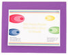 A sheet of purple EVA craft foam with a label indicating sheet size of 300 x 380mm and 10 pieces per pack