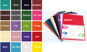Craftworkz pack of 10 A4 size felt sheets in assorted colours.