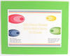 A sheet of light green EVA craft foam with a label indicating sheet size of 300 x 380mm and 10 pieces per pack