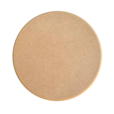A plain round MDF craftwood teapot stand plaque ready to be decorated. Made in Australia by Craftworkz.