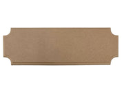 A beige MDF craftwood plaque with routered edges used for crafting.