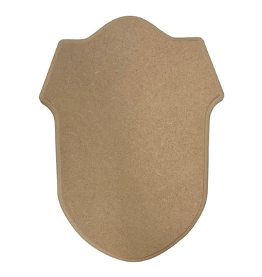 A beige MDF craft blank with a routered edge, intended for crafting and decoration. Made in Australia by Craftworkz.