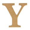 A natural MDF wooden letter Y craft blank by Craftworkz on a white background