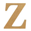 A natural MDF wooden letter Z craft blank by Craftworkz on a white background