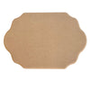 A blank MDF wooden plaque with a routered edge for customization.