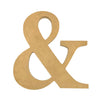 A natural MDF wooden ampersand symbol  craft blank by Craftworkz on a white background