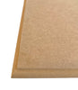 A plain rectangle-shaped MDF craftwood plaque with routered edges, ready to be decorated.