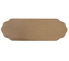 A plain craft blank plaque cut from MDF 9mm thick craftwood, with routered edges, ready to be decorated.