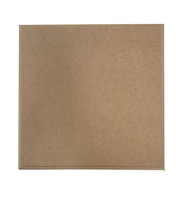 Craftworkz MDF square plaque with a routered edge. Measures 190 x1 90 x9 mm thick.