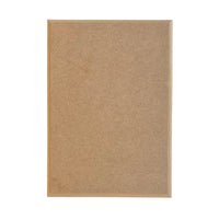 A plain rectangle-shaped MDF craftwood plaque with routered edges, ready to be decorated.