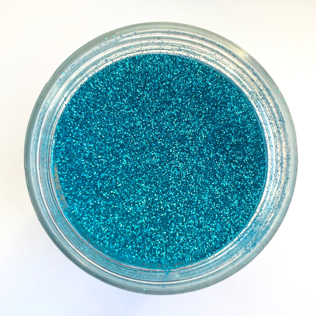 Ultra fine glitter jar in aqua by Craftworkz