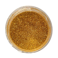 A jar of Craftworkz brand ultra fine glitter in Yellow colour option.