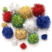 Glitter Pom Poms 20mm