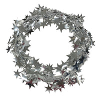 Silver star Christmas fairy garland.